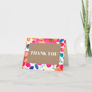 Bright Cutouts Wedding Thank You Card