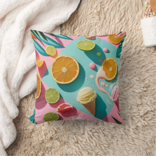 Bright Days, Bold Colours – Vibrant Summer Throw Pillow