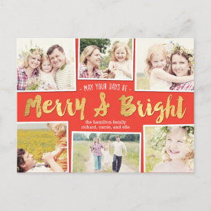 Bright Days Editable Colour Collage Holiday Card