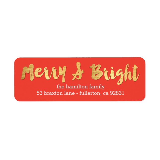 Bright Days Editable Colour Holiday Address Labels (Front)