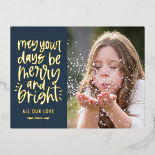 Bright Days Editable Colour Holiday Postcard