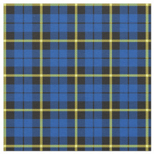 Bright deep royal blue yellow strip plaid print2 fabric