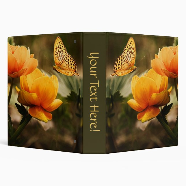 Bright Deep Yellow Flowers with Butterfly Binder (Background)