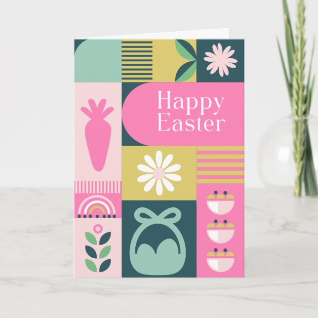 Bright Different Colours Easter Card (Front)