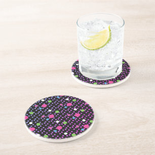 Bright Dots on Dot Pattern   Coaster