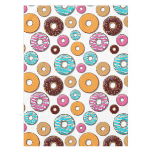 Bright Doughnut Whimsical Pattern Tablecloth