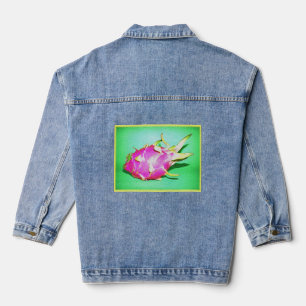 "Bright Dragon Fruit" Cute Photo. Buy Now Denim Jacket