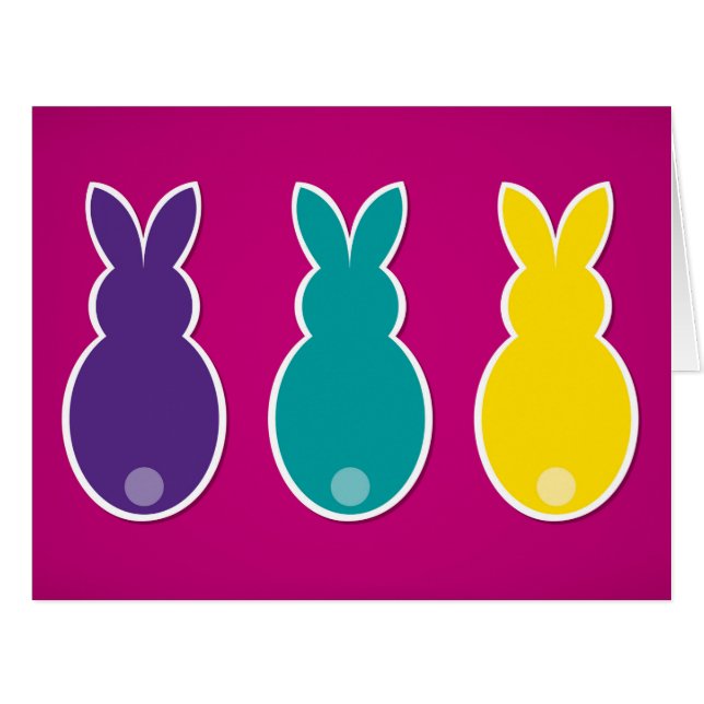 Bright Easter Bunny Silhouette (Front Horizontal)
