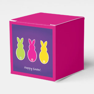 Bright Easter Bunny Silhouette Favor Box