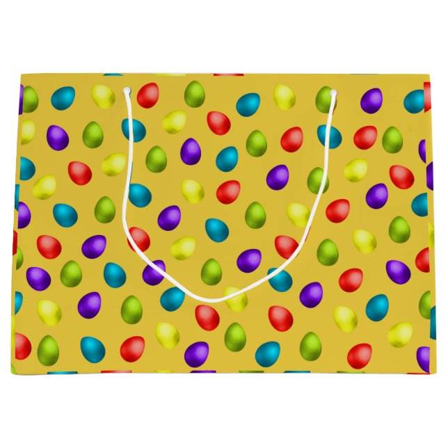 Bright Easter Eggs! Large Gift Bag (Front)