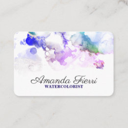Bright Elegant Watercolorist Colourful Artist Business Card