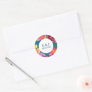 Bright Été coloré turquoise Sticker Mariage