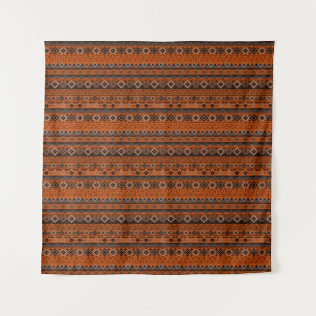 Bright ethnic striped pattern. tapestry (Front)