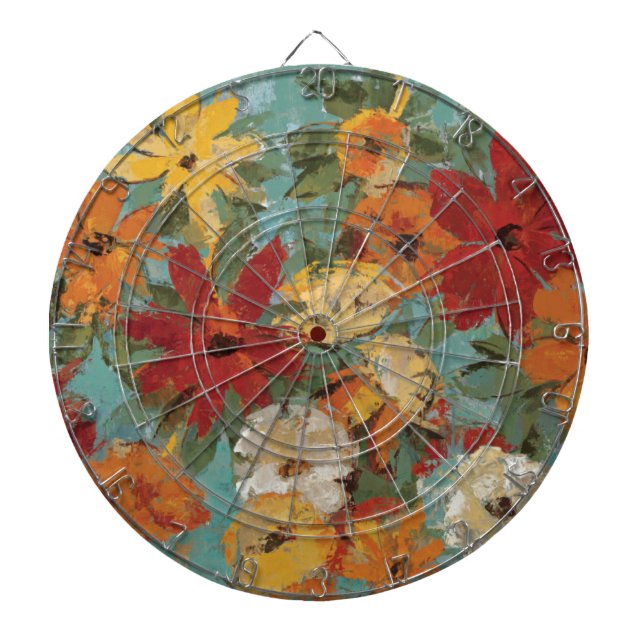 Bright Expressive Garden Dartboard (Front)