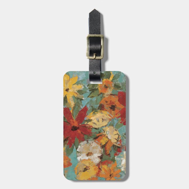 Bright Expressive Garden Luggage Tag (Front Vertical)