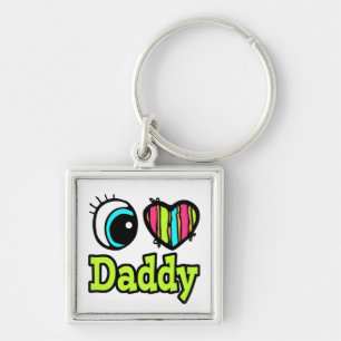 Bright Eye Heart I Love Daddy Keychain