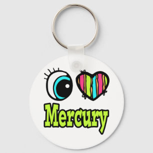 Bright Eye Heart I Love Mercury Keychain