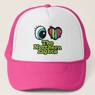 Bright Eye Heart I Love Northern Lights Trucker Hat