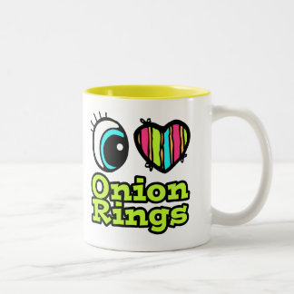Bright Eye Heart I Love Onion Rings Two-Tone Coffee Mug