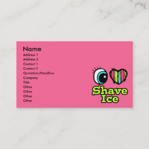 Bright Eye Heart I Love Shave Ice Business Card