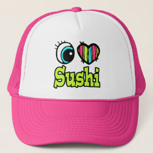 Bright Eye Heart I Love Sushi Trucker Hat