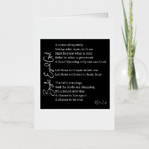Bright Eyed Girl Inspirational Poem  Foil Greeting Card