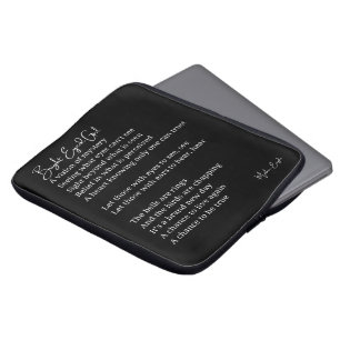 Bright Eyed Girl Inspirational Poem Laptop Sleeve