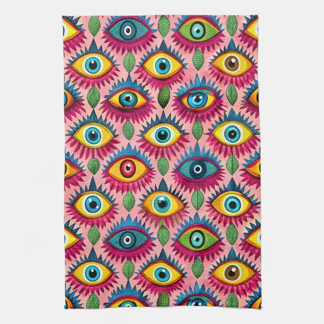 Bright eyes kitchen towel (Vertical)