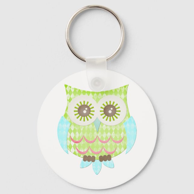 Bright Eyes Owl Keychain (Front)