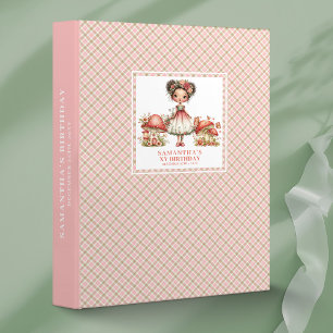 Bright Fairy Birthday Album Pink Flowers Keepsake Binder