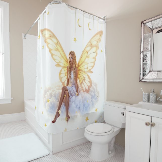 Bright fairy golden butterfly wings gentle beauty (In Situ)