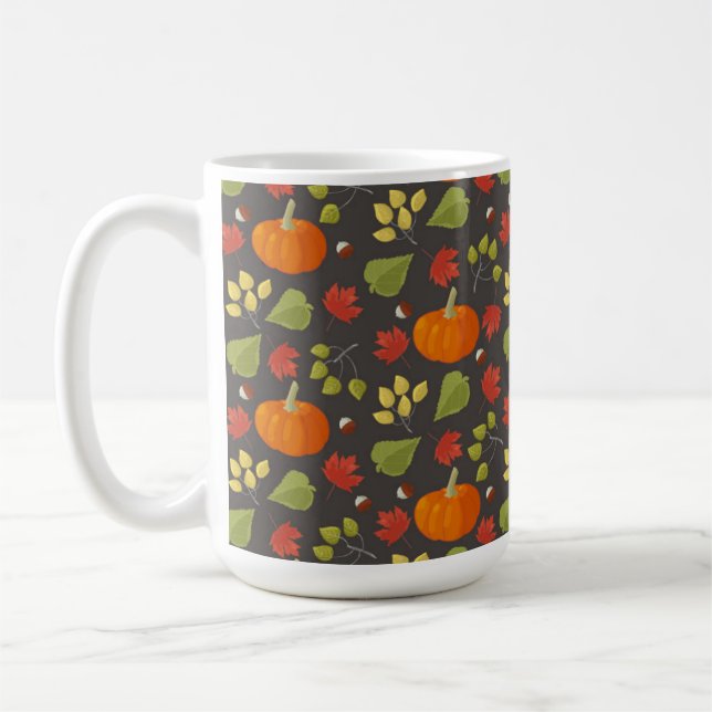 Bright Fall Colours Mug - pumpkins - Halloween  (Left)