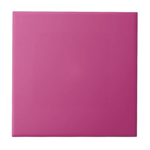 Bright Fall Fuchsia Solid Colour Print Tile