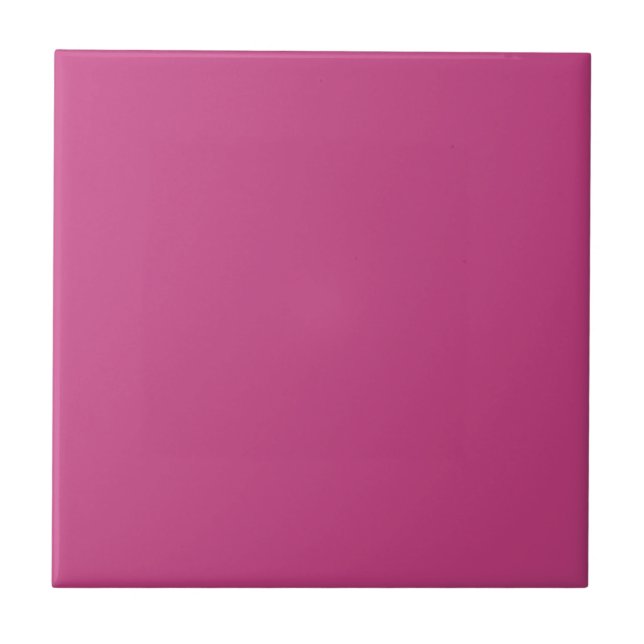 Bright Fall Fuchsia Solid Colour Print Tile (Front)