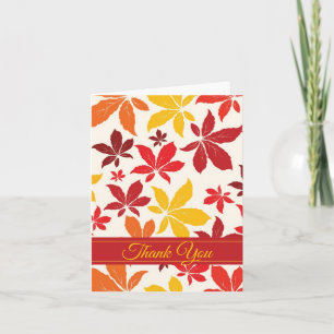 Bright Fall Leaves Thank You Card