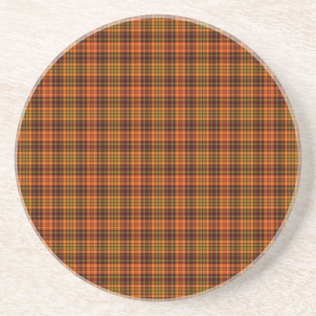 Bright Fall Plaid Coaster (Front)