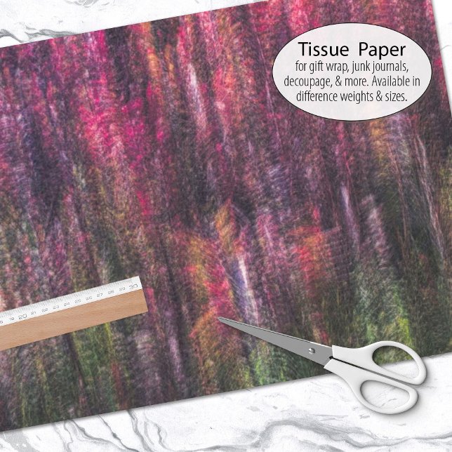 Bright Fall Trees Impressionist Design  Tissue Paper (Tissue paper for gift wrap and decoupage)