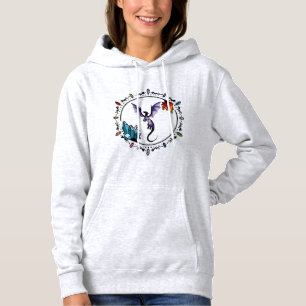 Bright Fantasy Gemstone Elegant Amethyst Dragon Hoodie