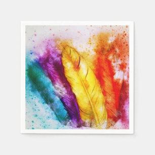 Bright feathers  napkin