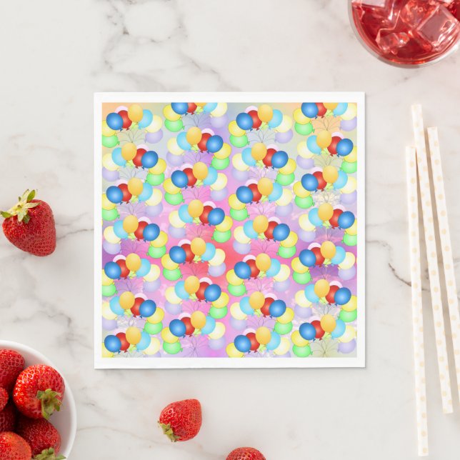 Bright Festive Balloons Napkin (Insitu)