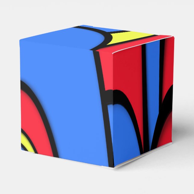 Bright  Festive Colour Favor Box (Back Side)