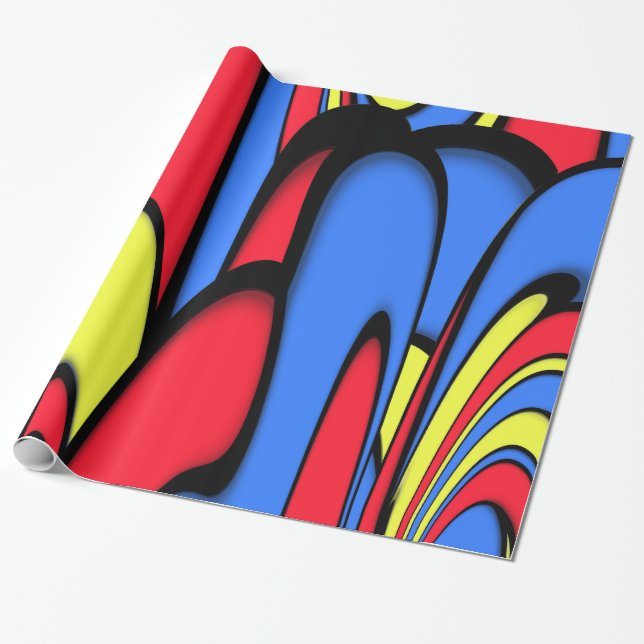 Bright  Festive Colour Wrapping Paper (Unrolled)