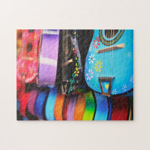 Bright Festive Musical Guitars Jigsaw Puzzle