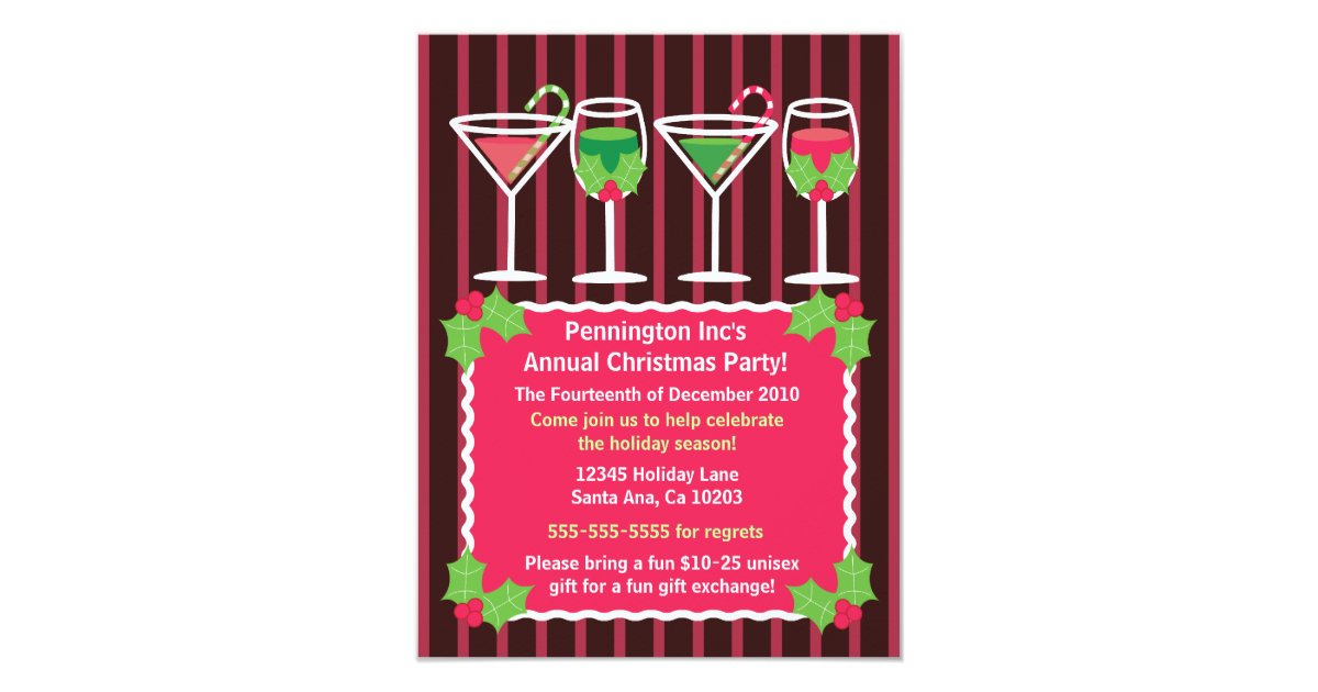 bright festive office christmas party invitation zazzle ca bright festive office christmas party invitation zazzle ca