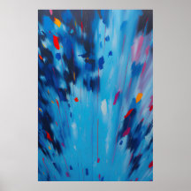 Bright Fireworks Poster d'art Abstrait