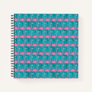 Bright Flamingo Pattern Notebook