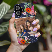 Bright Floral and Dots Custom Photo