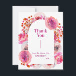 Bright Floral Arch Bridal Shower Thank You Card<br><div class="desc">Express your appreciation and gratitude with these beautiful Petals & Prosecco bridal shower thank you cards. Each card features a stunning floral design that perfectly captures the beauty and romance of your special day.</div>