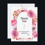 Bright Floral Bridal Shower Thank You Card<br><div class="desc">Express your appreciation and gratitude with these beautiful Petals & Prosecco bridal shower thank you cards. Each card features a stunning floral design that perfectly captures the beauty and romance of your special day.</div>