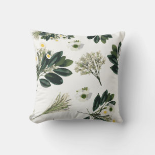 Bright Floral Carousel Throw Pillow